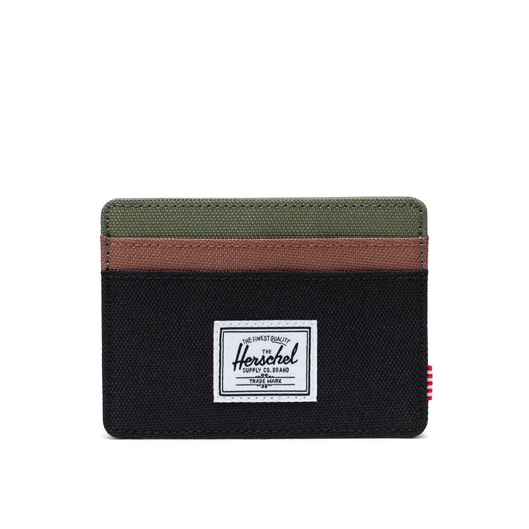 Charlie Cardholder Accessories  Herschel Bk/Forlfclvr/Sddlbrn International:OS 