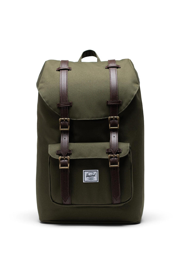 Little America Mid Backpack Backpacks Ivy Green/Chicory Coffee International: 17L 