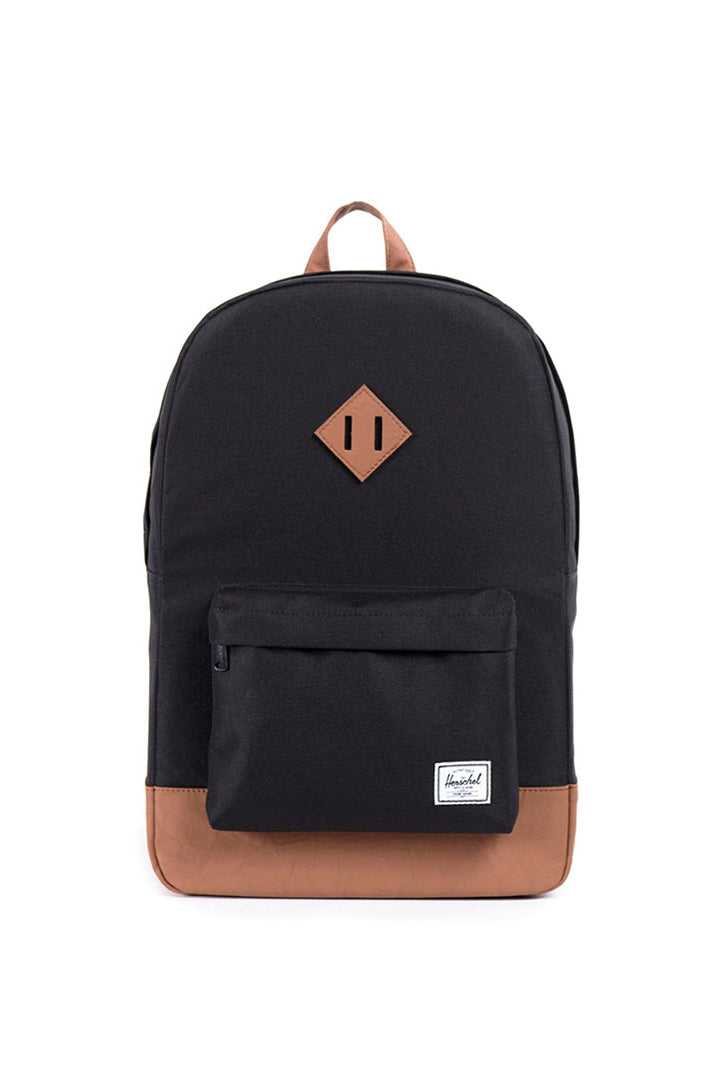 Heritage Backpack Backpacks Black/Tan Syn Leather International: 21.5L 